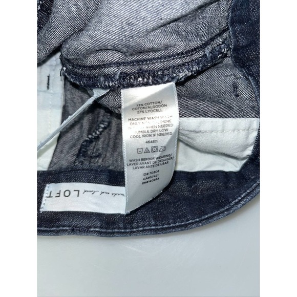 Ann Taylor Loft Cotton Blend Blue Dark Wash Shorts 26/2‎ - Picture 6 of 8